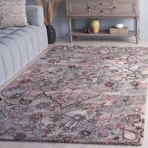 Safavieh Anatolia 406 Hand Tufted Transitional Rug Brown / Pink Polyester Pile