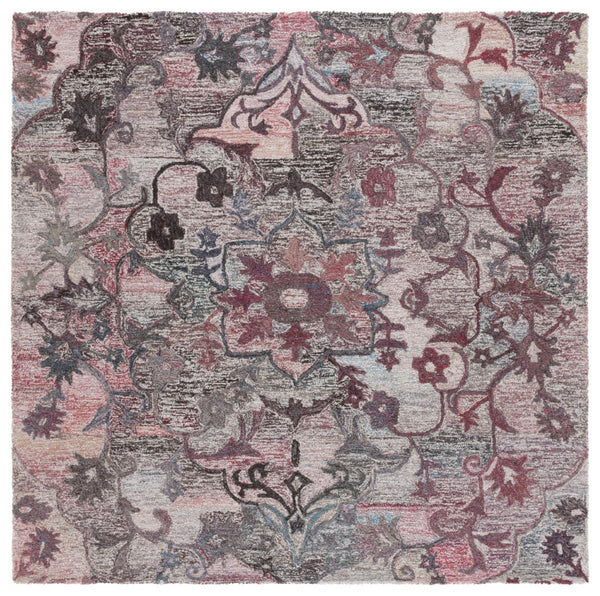 Safavieh Anatolia 406 Hand Tufted Transitional Rug Brown / Pink Polyester Pile
