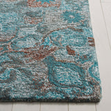 Safavieh Anatolia 407 Hand Tufted Transitional Rug Turquoise / Brown Polyester Pile