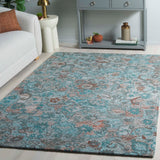 Safavieh Anatolia 407 Hand Tufted Transitional Rug Turquoise / Brown Polyester Pile