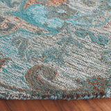 Safavieh Anatolia 407 Hand Tufted Transitional Rug Turquoise / Brown Polyester Pile