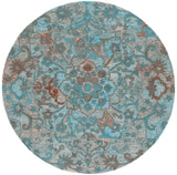 Safavieh Anatolia 407 Hand Tufted Transitional Rug Turquoise / Brown Polyester Pile