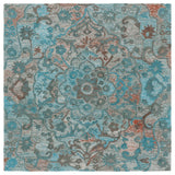 Safavieh Anatolia 407 Hand Tufted Transitional Rug Turquoise / Brown Polyester Pile