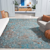 Safavieh Anatolia 407 Hand Tufted Transitional Rug Turquoise / Brown Polyester Pile