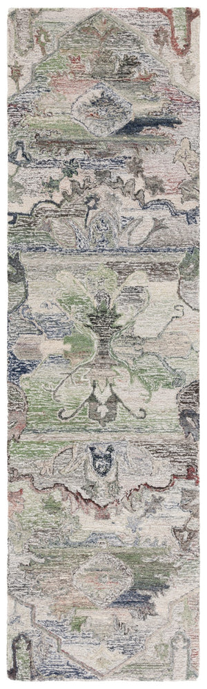 Safavieh Anatolia 408 Hand Tufted Transitional Rug Grey / Green Polyester Pile