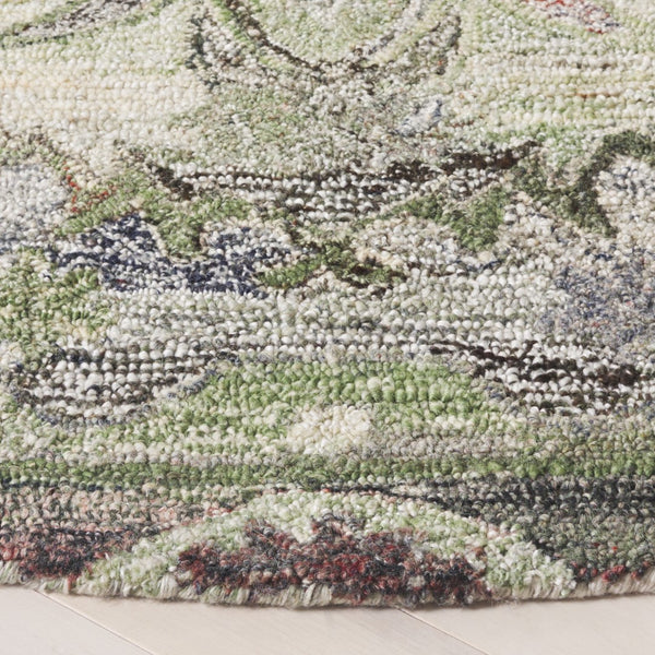 Safavieh Anatolia 408 Hand Tufted Transitional Rug Grey / Green Polyester Pile