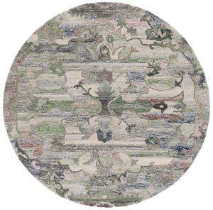 Safavieh Anatolia 408 Hand Tufted Transitional Rug Grey / Green Polyester Pile