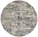 Safavieh Anatolia 408 Hand Tufted Transitional Rug Grey / Green Polyester Pile