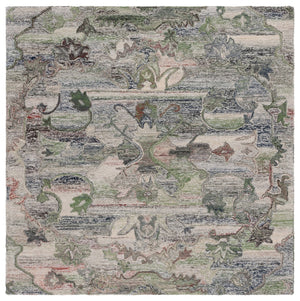 Safavieh Anatolia 408 Hand Tufted Transitional Rug Grey / Green Polyester Pile