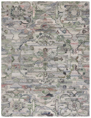 Safavieh Anatolia 408 Hand Tufted Transitional Rug Grey / Green Polyester Pile