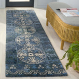 Safavieh Anatolia 410 Hand Tufted Transitional Rug Navy / Beige Polyester Pile