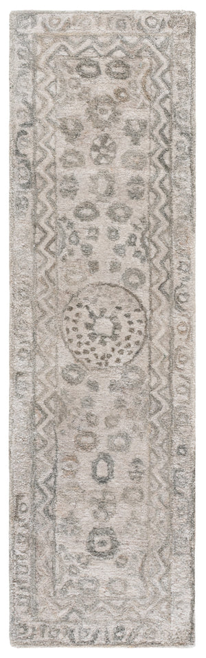 Safavieh Anatolia Hand‑Tufted Round Rug In Light Grey & Sage — Low‑Profile Polyester Pile, Boho Chic Centerpiece 6'-0" x 6'-0" AN411G-6R