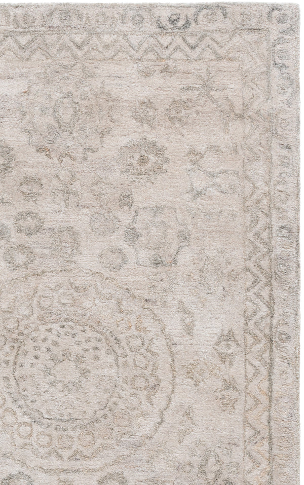 Safavieh Anatolia Hand-Tufted Light Grey Sage Area Rug — Soft Polyester Pile, Low Profile, Durable Elegance 6'-0" x 6'-0" AN411G-6SQ