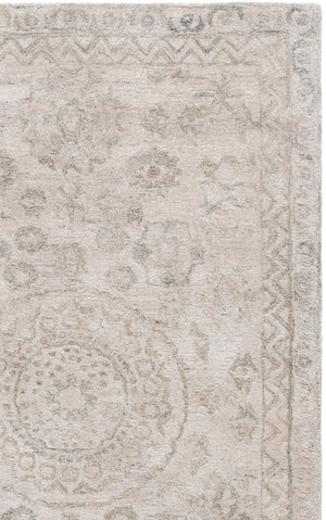 Safavieh Anatolia Hand‑Tufted Round Rug In Light Grey & Sage — Low‑Profile Polyester Pile, Boho Chic Centerpiece 6'-0" x 6'-0" AN411G-6R