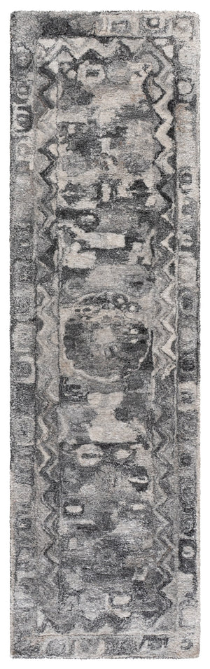 Safavieh Anatolia Hand-Tufted Dark Grey Area Rug — Low-Profile Polyester Pile, Artisan Craftsmanship For Living Spaces 6'-0" x 6'-0" AN411H-6SQ