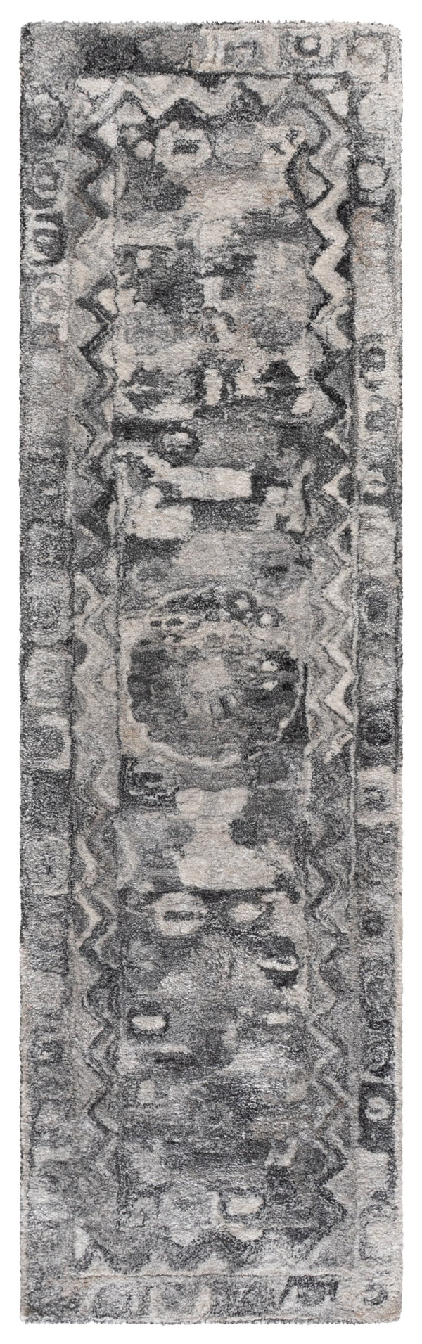 Safavieh Anatolia Hand-Tufted Dark Grey Area Rug — Low-Profile Polyester Pile, Artisan Craftsmanship For Living Spaces 6'-0" x 6'-0" AN411H-6SQ