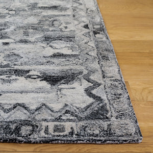 Safavieh Anatolia Hand-Tufted Dark Grey Area Rug — Soft Polyester Pile, Durable Texture, Cozy Modern Accent 4'-0" x 6'-0" AN411H-4