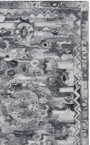 Safavieh Anatolia Hand-Tufted Dark Grey Runner Rug — Bohemian Soft Polyester Pile, Low-Profile Durable Hallway Accent 2'-3" x 8'-0" AN411H-28