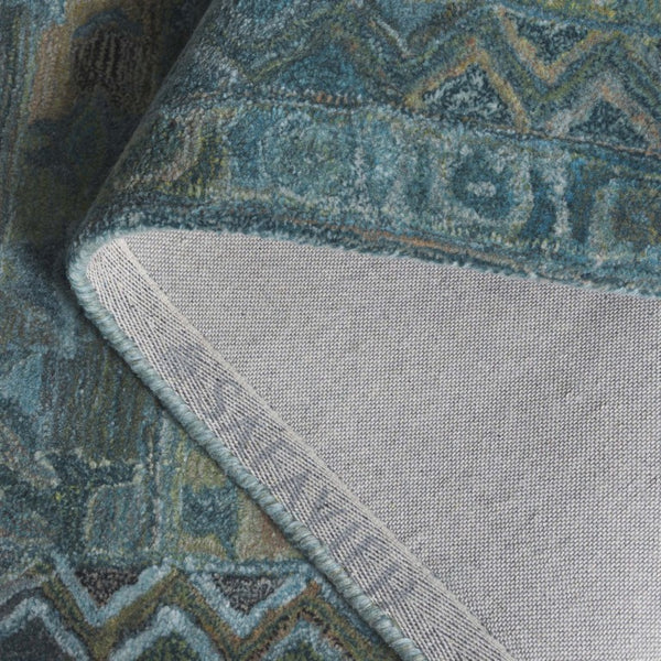 Safavieh Anatolia Hand-Tufted Transitional Area Rug Aqua Green Polyester Pile Living Room AN411Y