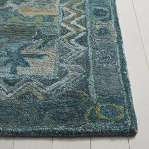 Safavieh Anatolia Hand-Tufted Transitional Area Rug Aqua Green Polyester Pile Living Room AN411Y