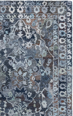 Safavieh Anatolia Bohemian Round Area Rug In Grey Ivory — Hand-Tufted Polyester Plush, Low-Profile Charm 6'-0" x 6'-0" AN413F-6R