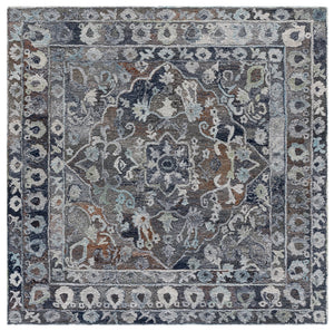 Safavieh Anatolia Runner Rug In Soft Grey Ivory Floral-Traditional Design, Hand-Tufted 1/2" Low Pile Elegance 2'-3" x 8'-0" AN413F-28