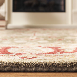 Safavieh Anatolia Hand Tufted Wool Runner - Timeless Elegance With Botanical Motifs For Your Home Decor Green ,Red Wool Pile An523a-214