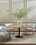 Anatalia ANAT-001 30"H x 55"W x 55"D Dining Table ANAT-001  Top: Brown; Base: Black Surya