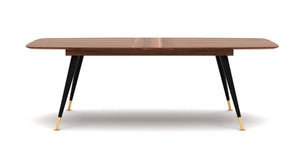 Soho Concept Ana Extendable Dining Table With Walnut Veneer Top, Matte Black Legs & Brass Accents For Elegant Dining Walnut  Soho-concept-dining-chair-13862
