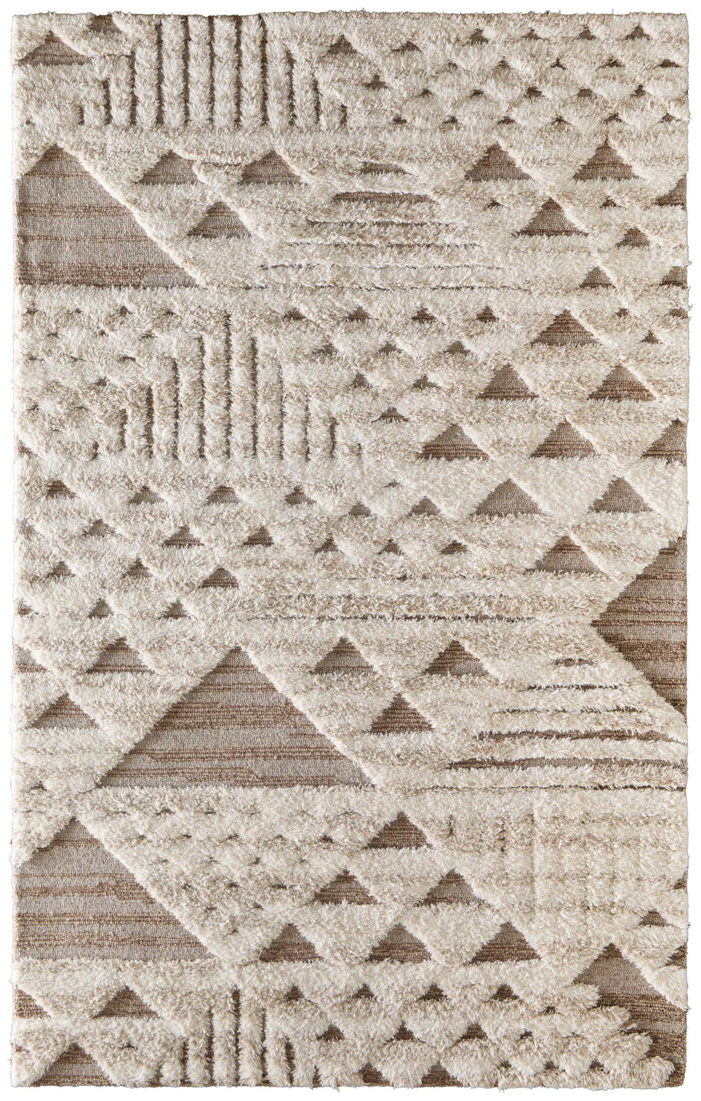 Feizy Rugs Anica Hand Tufted Wool Geometric Rug for Bohemian and Transitional Living Spaces 4' x 6' ANC8A97FIVYBGEC00