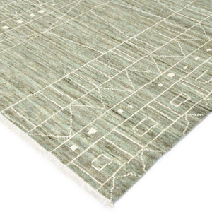 Amer Rugs Anna Hand-knotted Area Rug Crafted From Premium Wool And Viscose For Timeless Elegance And Style Sea Spray Wool, Art Silk (Viscose) Ann21014