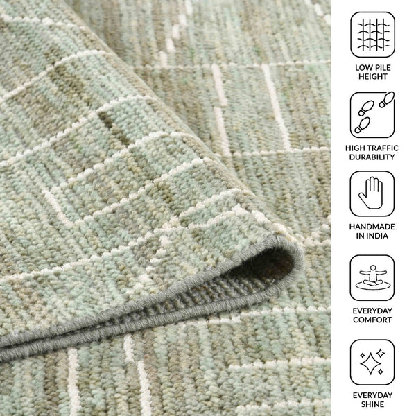 Amer Rugs Anna Hand-knotted Area Rug Crafted From Premium Wool And Viscose For Timeless Elegance And Style Sea Spray Wool, Art Silk (Viscose) Ann21014