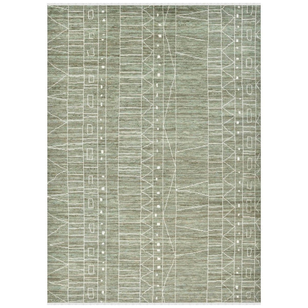 Amer Rugs Anna Hand-knotted Area Rug Crafted From Premium Wool And Viscose For Timeless Elegance And Style Sea Spray Wool, Art Silk (Viscose) Ann21014