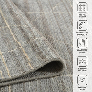 Amer Rugs Affinity Contemporary Striped Hand-woven Area Rug - Elegant Floor Art To Enhance Your Space Ivory Viscose Afn30203