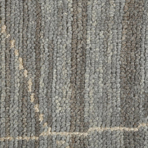 Amer Rugs Anna Modern Geometric Hand-knotted Area Rug In Luxurious New Zealand Wool For Timeless Elegance Gray Wool, Viscose Ann30912