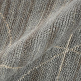 AMER Rugs Anna  ANN-3 Hand-Knotted Handmade Raw Handspun New Zealand Wool Transitional Geometric Rug Gray 2'6" x 8'