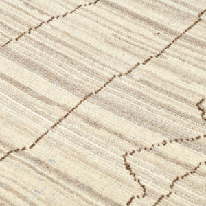 Amer Rugs Anna Modern Geometric Hand-knotted Area Rug In Luxurious New Zealand Wool For Timeless Elegance Beige Wool, Viscose Ann60203