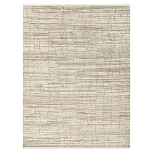 Amer Rugs Anna Modern Geometric Hand-knotted Area Rug In Luxurious New Zealand Wool For Timeless Elegance Beige Wool, Viscose Ann60203