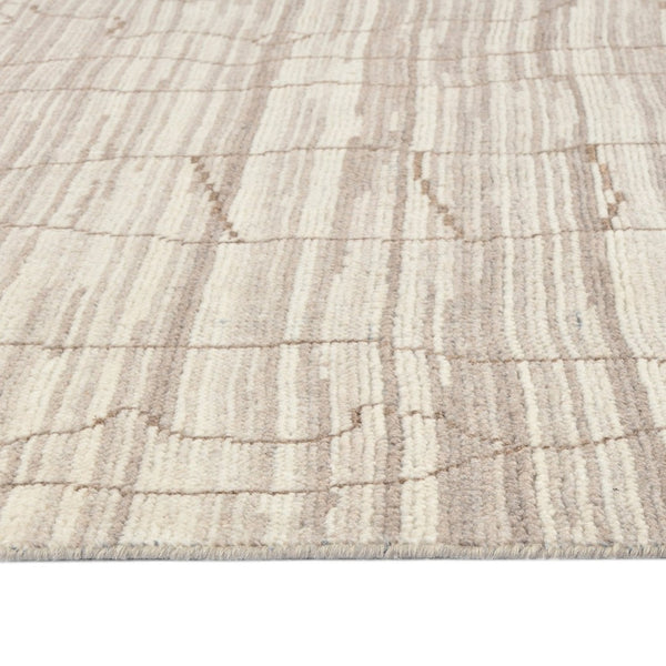 Amer Rugs Anna Modern Geometric Hand-knotted Area Rug In Luxurious New Zealand Wool For Timeless Elegance Beige Wool, Viscose Ann60203