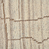 AMER Rugs Anna  ANN-6 Hand-Knotted Handmade Raw Handspun New Zealand Wool Transitional Geometric Rug Beige 2'6" x 8'