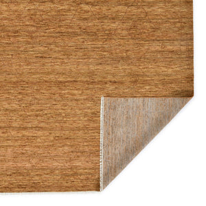 AMER Rugs Anna  ANN-7 Hand-Knotted Handmade Raw Handspun New Zealand Wool Transitional Geometric Rug Dark Gold 2'6" x 8'