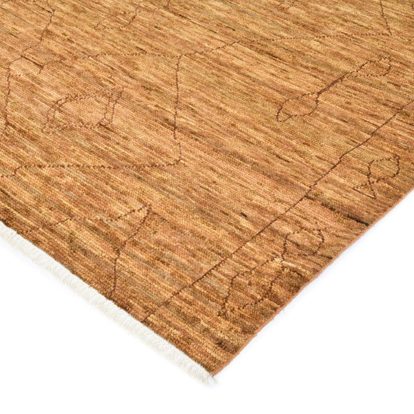 Amer Rugs Anna Modern Geometric Hand-knotted Area Rug In Luxurious New Zealand Wool For Timeless Elegance Rust,Orange Wool, Viscose Ann70203