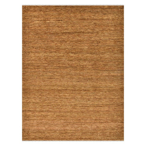 AMER Rugs Anna  ANN-7 Hand-Knotted Handmade Raw Handspun New Zealand Wool Transitional Geometric Rug Dark Gold 2'6" x 8'