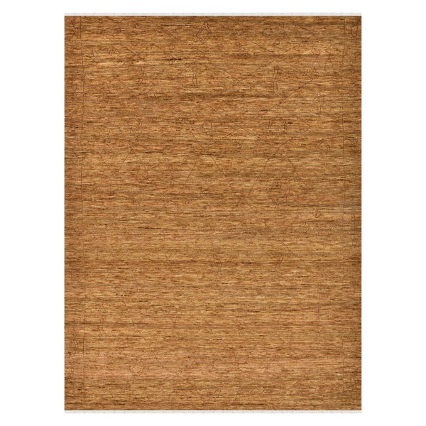 Amer Rugs Anna Modern Geometric Hand-knotted Area Rug In Luxurious New Zealand Wool For Timeless Elegance Rust,Orange Wool, Viscose Ann70203