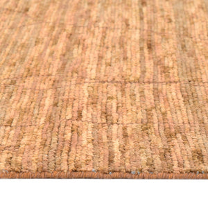 AMER Rugs Anna  ANN-7 Hand-Knotted Handmade Raw Handspun New Zealand Wool Transitional Geometric Rug Dark Gold 2'6" x 8'