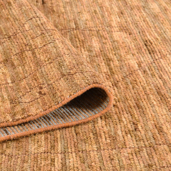 Amer Rugs Anna Modern Geometric Hand-knotted Area Rug In Luxurious New Zealand Wool For Timeless Elegance Rust,Orange Wool, Viscose Ann70203