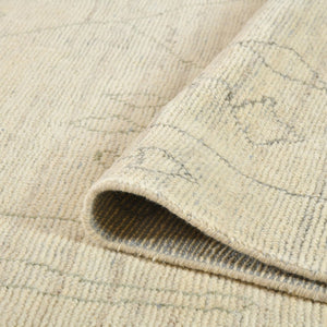 Amer Rugs Anna Modern Geometric Hand-knotted Area Rug In Luxurious New Zealand Wool For Timeless Elegance Ivory Wool, Viscose Ann81014