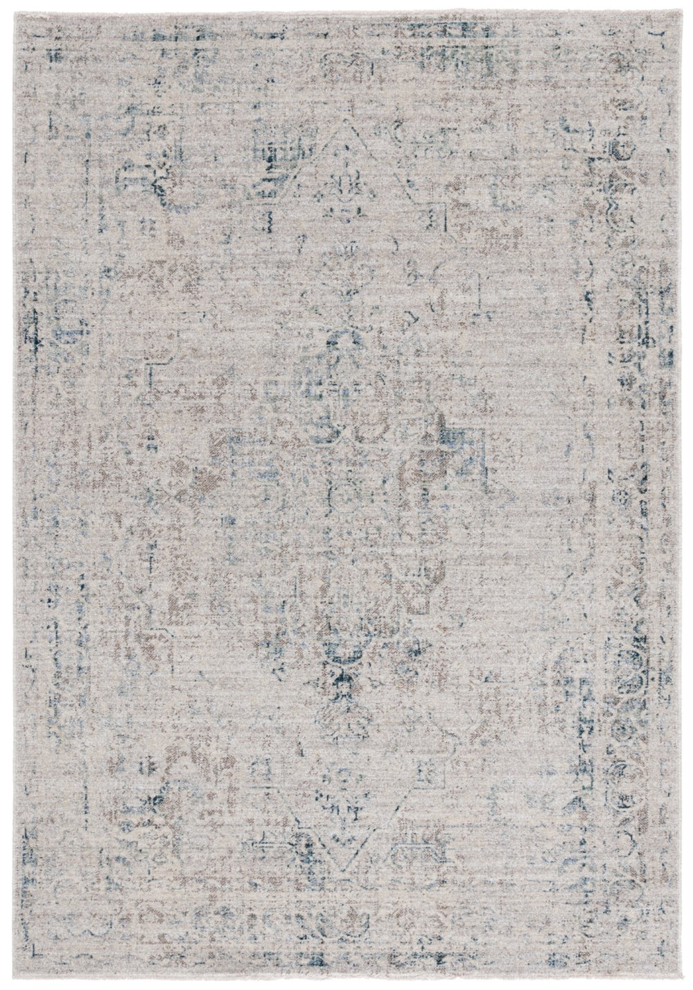 Safavieh Antique Patina 650 ANP650 Power Loomed Traditional Rug Grey / Blue ANP650F-28