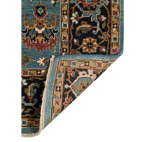 Amer Rugs Antiquity Hand-knotted Area Rug - Elegant Persian-inspired Design In Premium New Zealand Wool Turquoise Wool Anq120810
