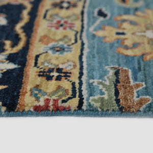 Amer Rugs Antiquity Hand-knotted Area Rug - Elegant Persian-inspired Design In Premium New Zealand Wool Turquoise Wool Anq120810